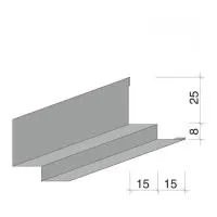 Профиль угловой PLL А6/А8 L 3000 мм белый матовый сталь