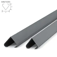 Рейка A40V V-образный дизайн металлик матовый