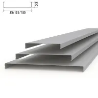 Потолочная рейка Албес AN85A металлик матовый