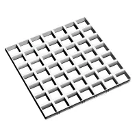 Грильято GL-24 ячейка 86x86, высота 34 мм, ширина 24 мм, сепер-хром