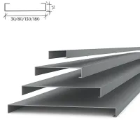 Реечный потолок Албес A80SV металлик