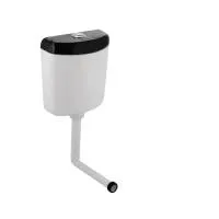 Настенный бачок Essco ESH-WHT-184NBTL Белый с черной крышкой