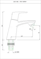 Кран для раковины Essco Stella STE-CHR-107001 Хром