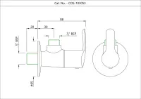 Кран угловой с фланцем Essco Cosmo COS-CHR-103053 Хром