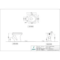 Унитаз напольный Essco Elements ECS-WHT-551PSPP Белый