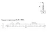 Подвесная система Албес T-15/38 Prim рейка несущая высота профиля 38мм, длина 3700мм, супер-хром