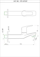 Смеситель для раковины с длинным корпусом Essco Stella STE-CHR-107107 Хром