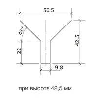 Грильято Пирамидальный ячейка 86х86мм, белый матовый, высота 42.5 мм, ширина 10 мм