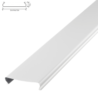 Реечный потолок OMEGA A100AT белый матовый