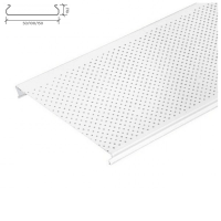 Реечный потолок OMEGA A100AT белый матовый c перфорацией