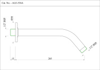Держатель верхнего душа настенный Essco ALE-CHR-536A Хром