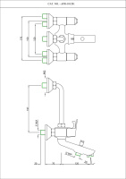 Смеситель для ванны и душа 3-в-1 с ручным и верхнем душем Essco Aspire APR-CHR-101281 Хром