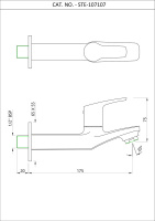 Смеситель для раковины с длинным корпусом Essco Stella STE-CHR-107107 Хром