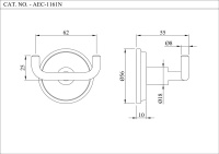 Крючок двойной для ванной Essco AEC-CHR-1161N Хром