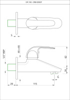 Кран для раковины Essco Orbit ORB-CHR-105037 Хром